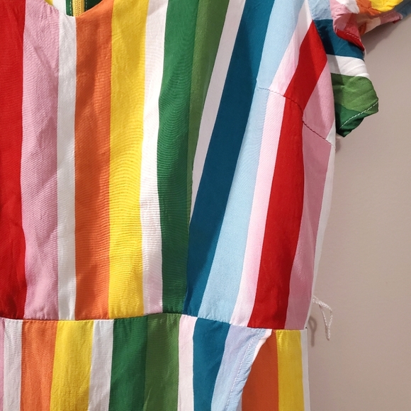Modcloth x Collectif - 🌈 Rainbow Vertical Stripe Maxi Dress w/ Pockets - Size S - Picture 8 of 11